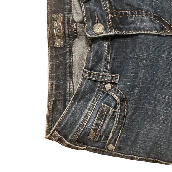 SILVER JEANS Suki Surplus Western Glove Works denim flare jeans size 30 x 34 - Picture 6 of 6